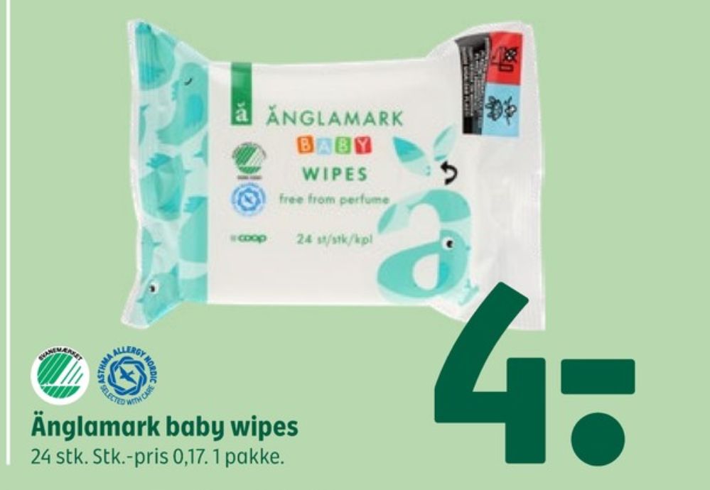 Änglamark, Vådservietter