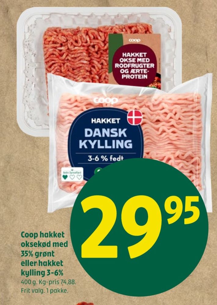 Coop, Hakket oksekød med rodfrugter & ærteprotein