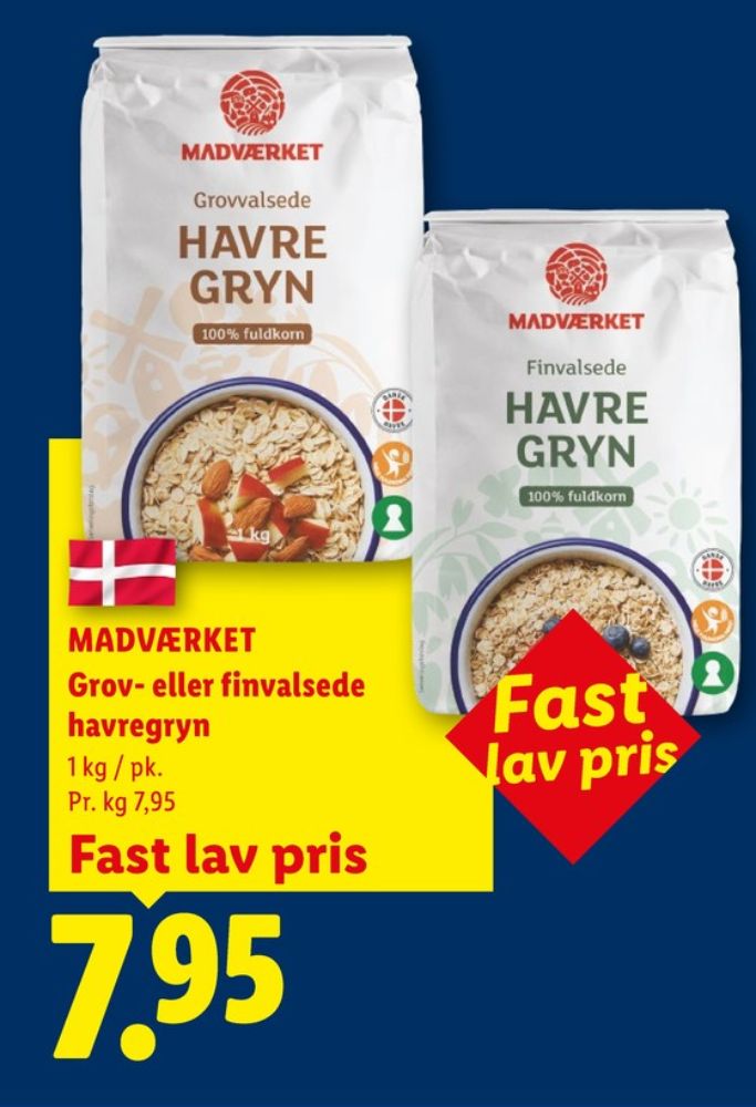 Madværket, Grovvalsede Havregryn
