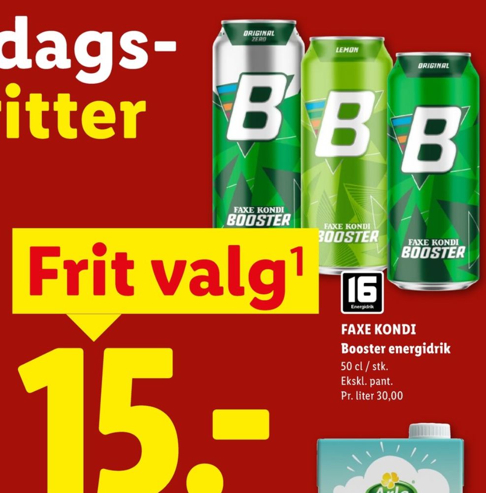 Faxe Kondi Booster Original Zero, Energidrik