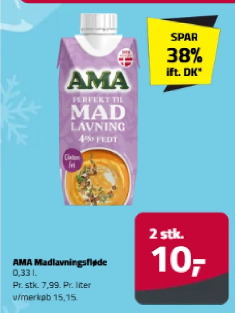 Ama, Madlavningsfløde 4%