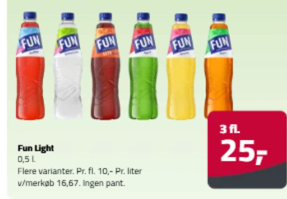 Fun Light, Jordbær & Appelsin Læskedrik