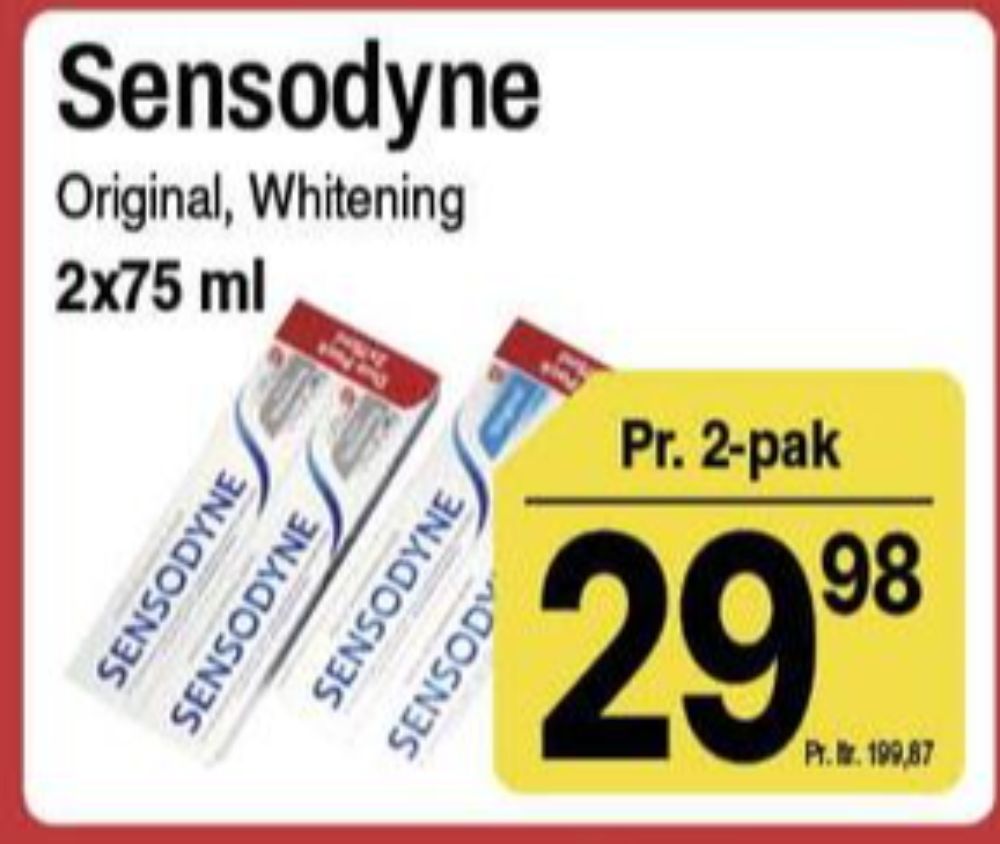 Sensodyne, Tandpasta