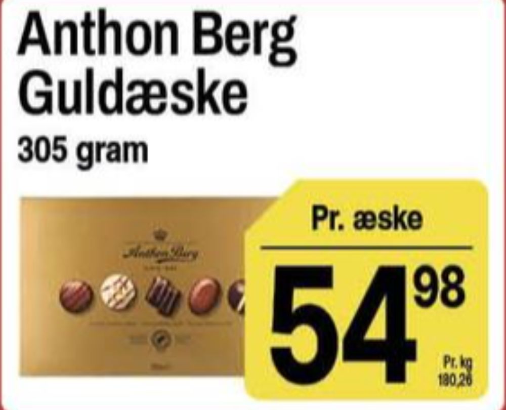 Anthon Berg Guldæske, Dessertchokolade