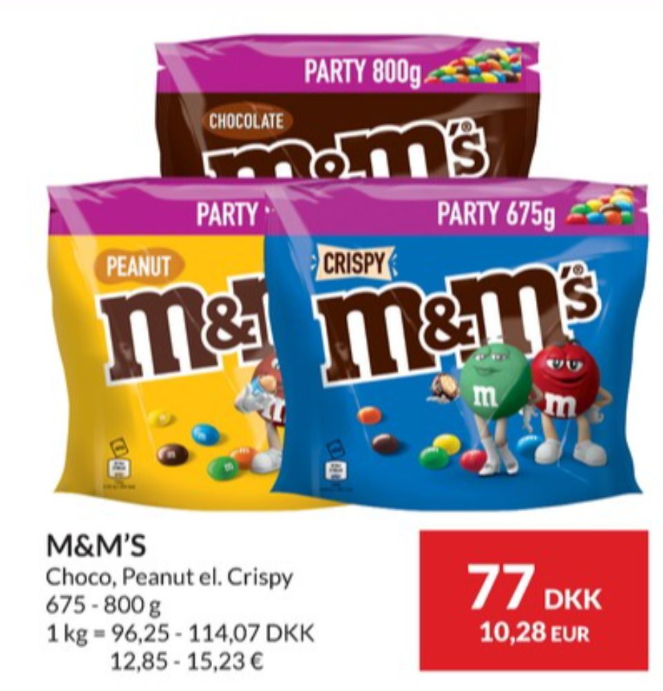 M&Ms, Chokoladepastiller Peanut