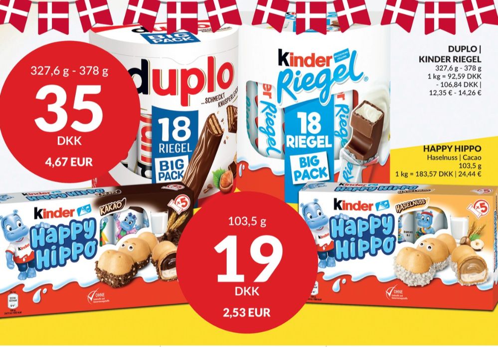Kinder Riegel, Chokoladestænger