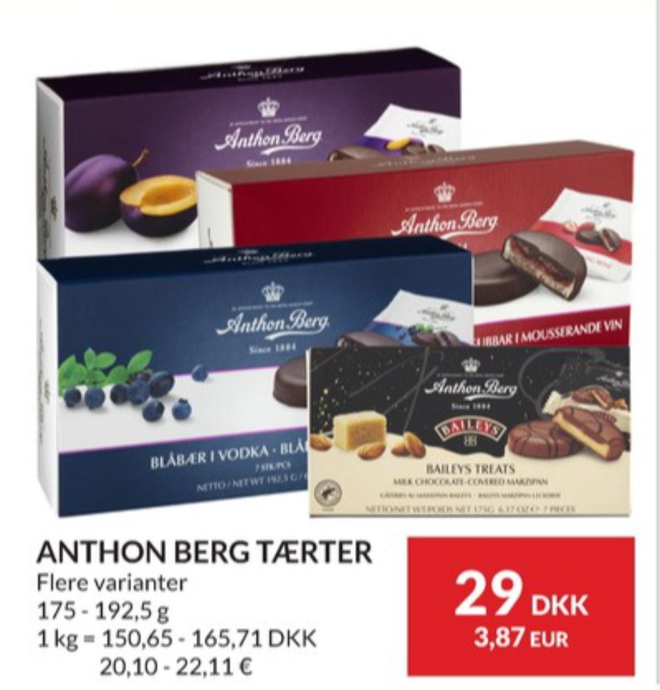 Anthon Berg, Marcipantærter Jordbær i Champagne