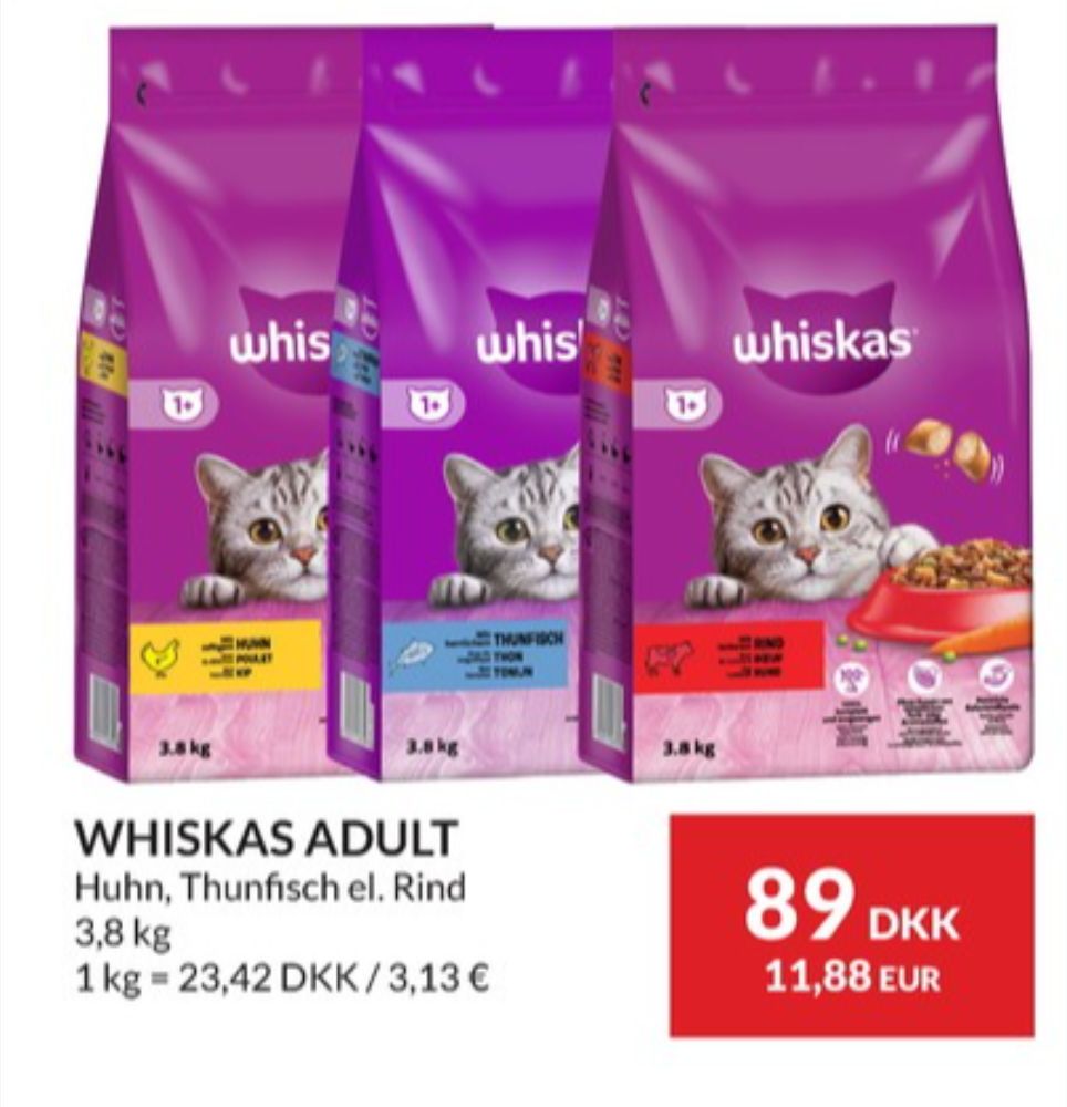 Whiskas, Kattefoder