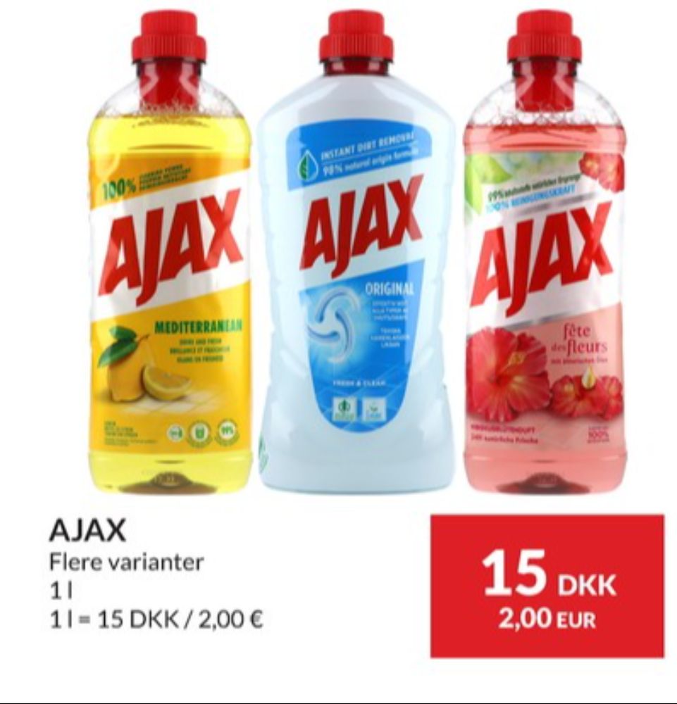 Ajax, Rengøring - universal