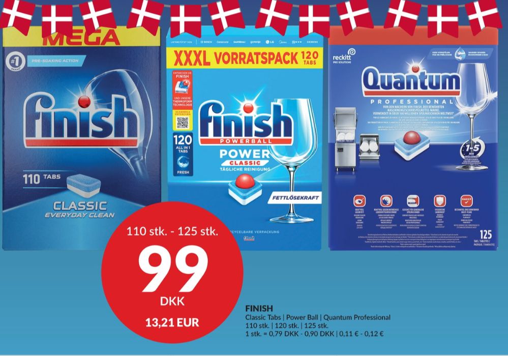 Finish Quantum, Maskinopvask-tabs