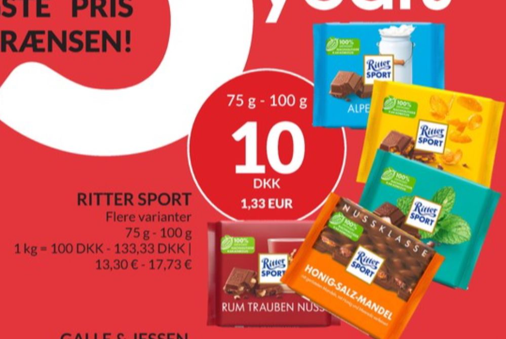 Ritter Sport, Chokoladeplade Rum, Trauben & Nuss