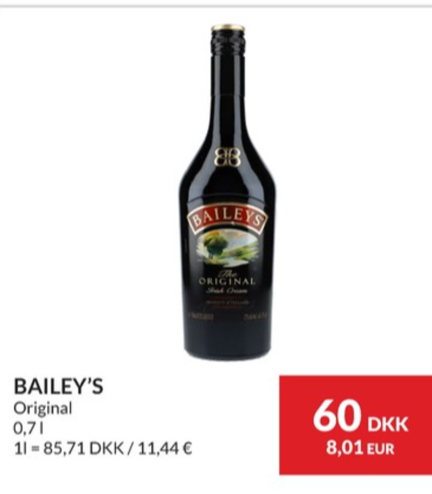 Baileys Original, Likør