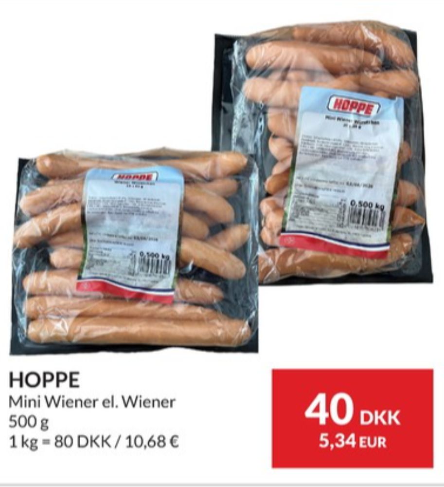 Hoppe, Wienerpølser