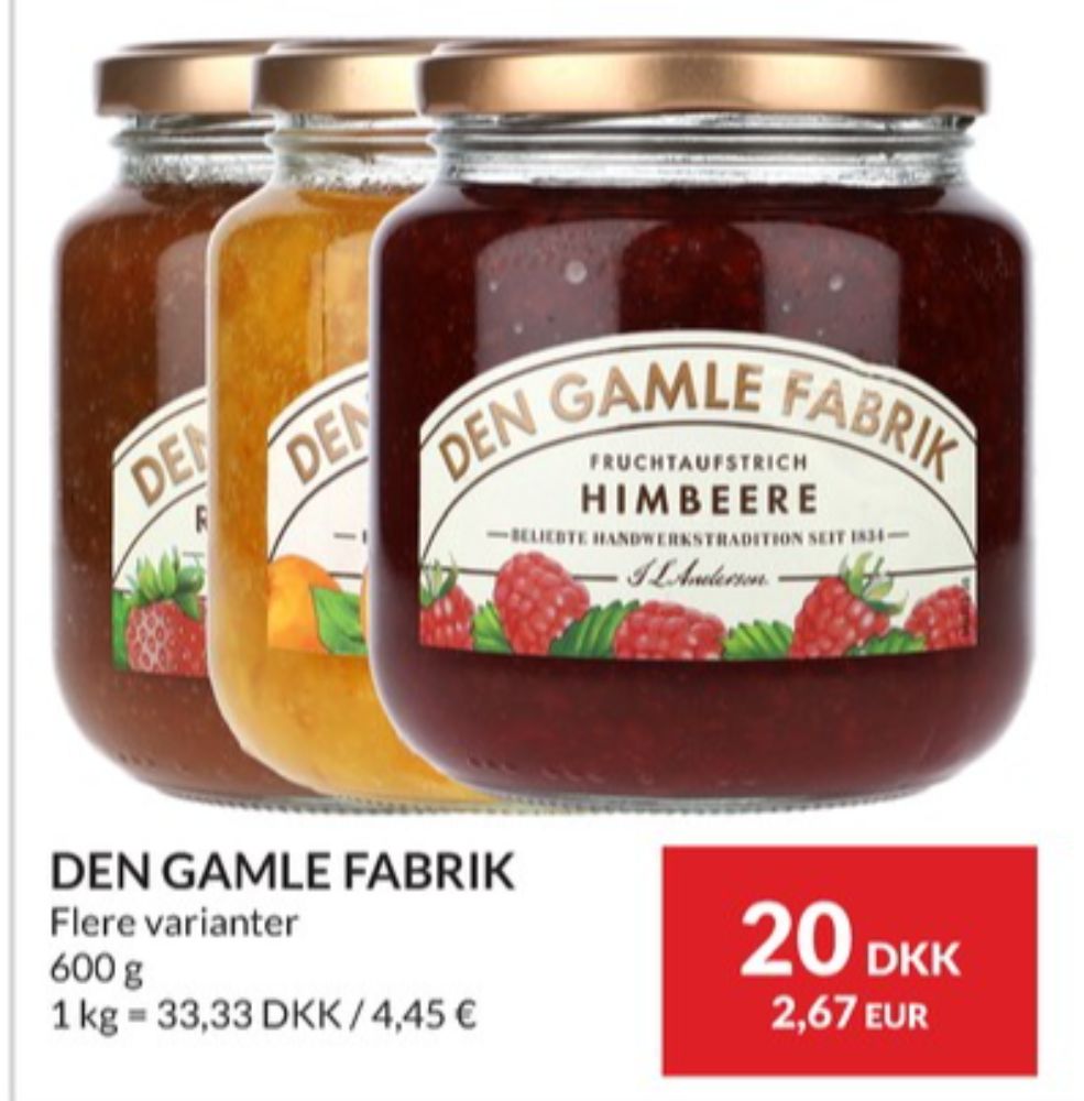 Den Gamle Fabrik, Hindbærmarmelade