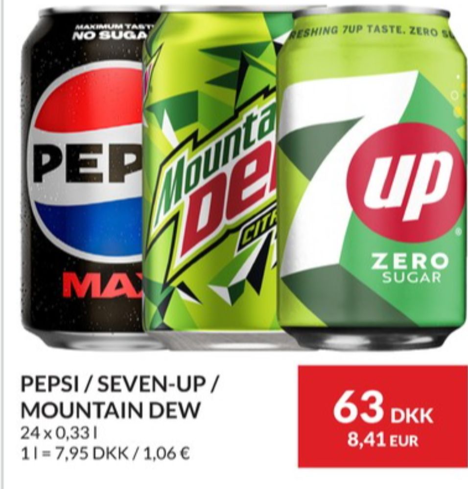 Mountain Dew, Sodavand 24 pk.