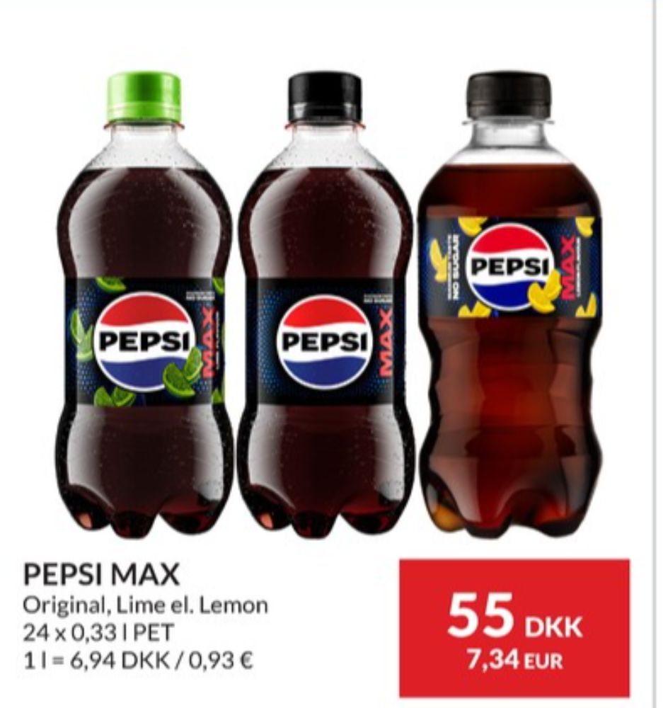 Pepsi Max, Cola 24 pk.