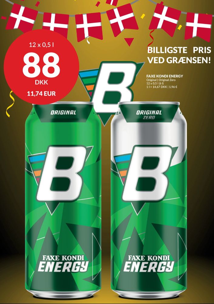 Faxe Kondi Energy, Energidrik 12 pk.