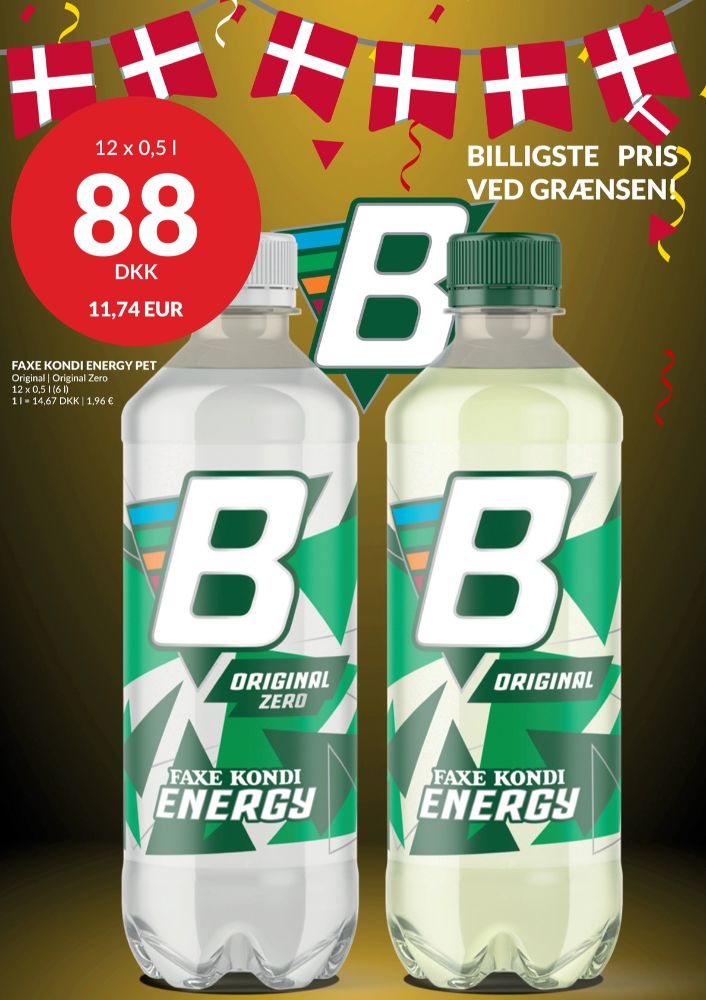 Faxe Kondi Booster , Energidrik 12 pk.