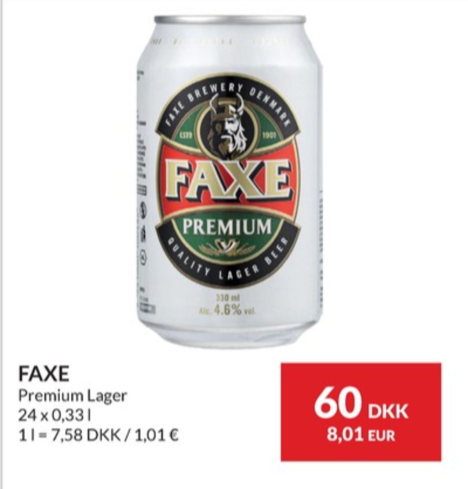 Faxe Premium, Øl 24 pk.