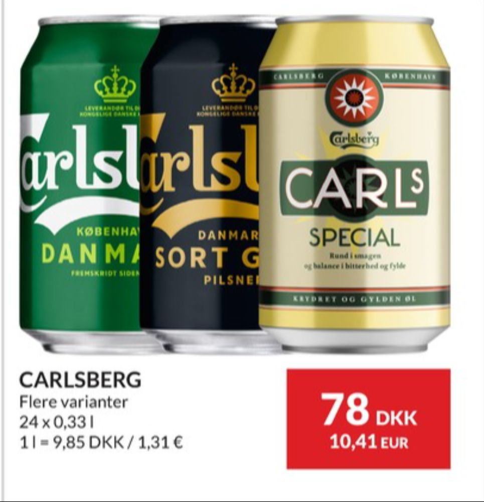 Carlsberg Pilsner, Øl 24 pk.