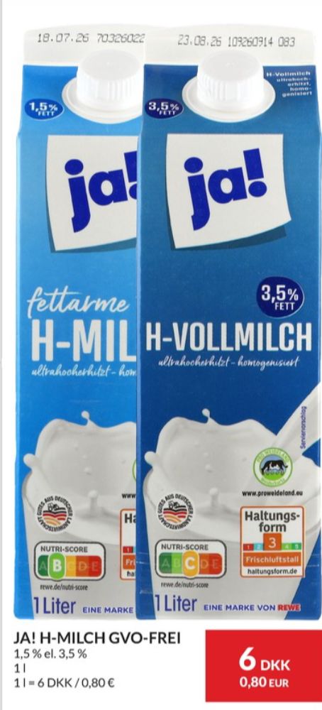 ja!, Mælk