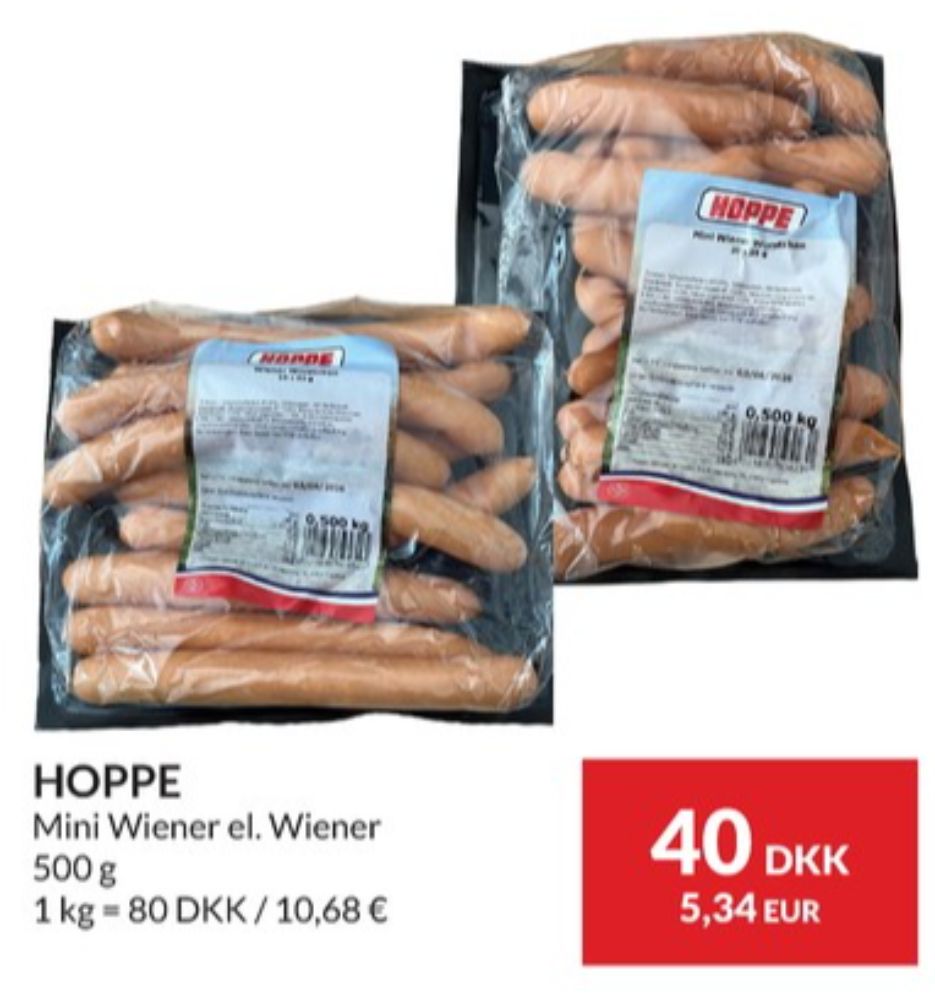 Hoppe, Wienerpølser