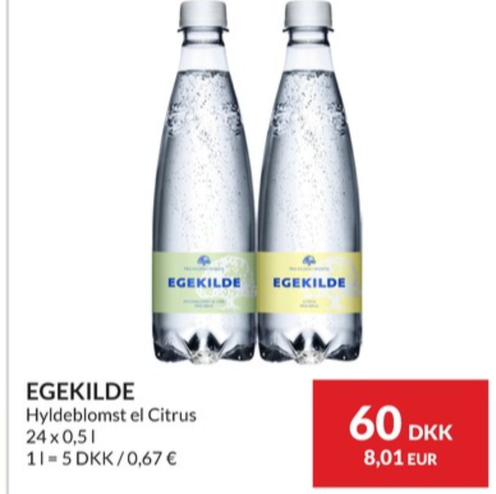 Egekilde Hyldeblomst-Lime, Mineralvand med brus 24 pk.