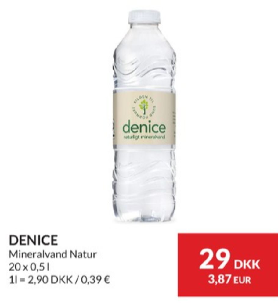 Denice, Kildevand 20 pk.