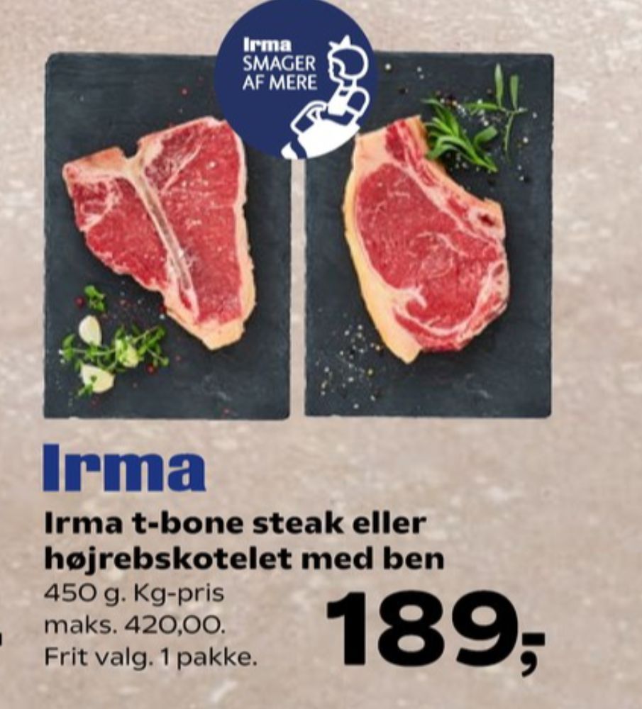 Irmas, T-bone steak