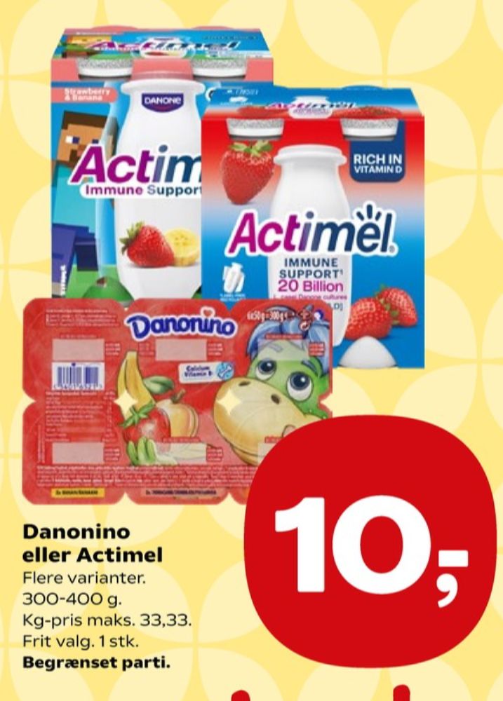 Danone Danonino, Jordbær, Banan & Abrikos yoghurt
