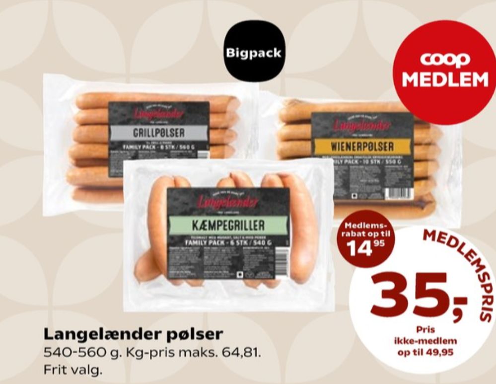 Langelænder, Wienerpølser