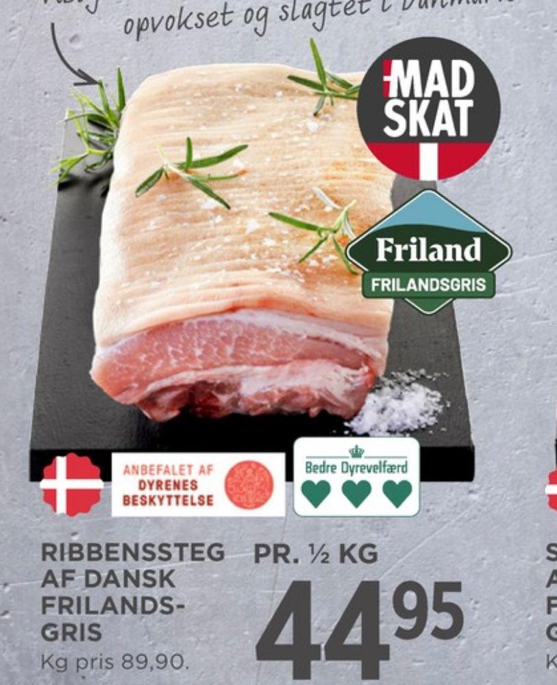 FRILAND Frilandsgris, Ribbensteg