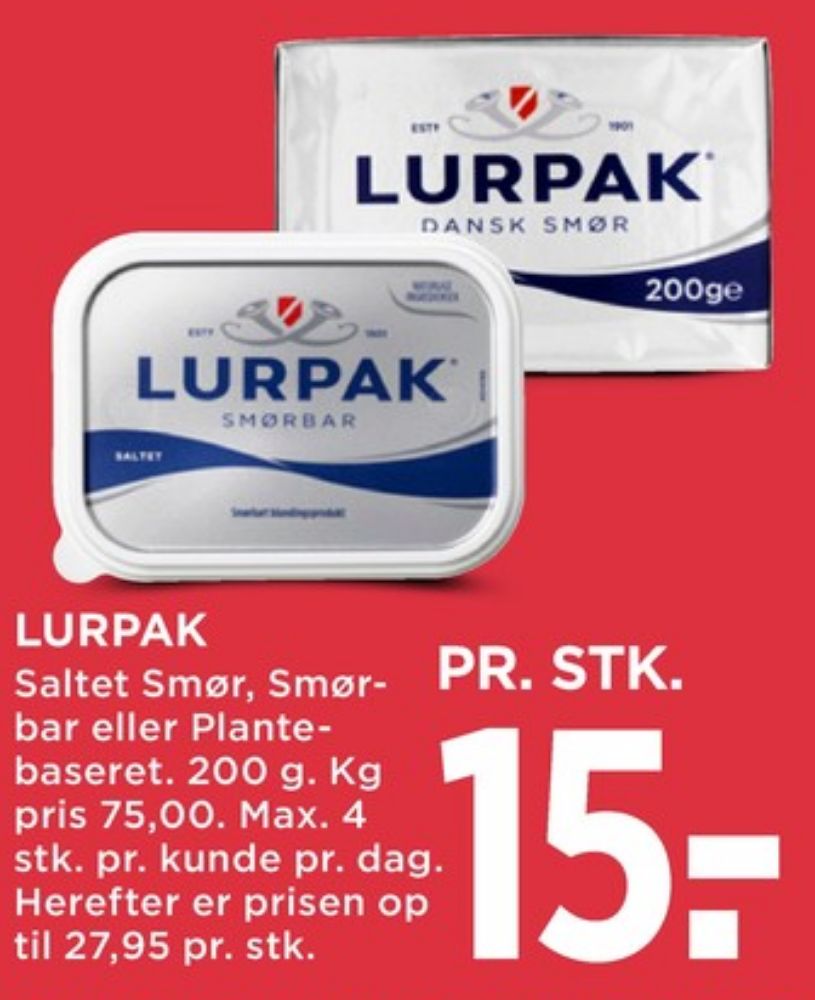 Lurpak, Smørbar