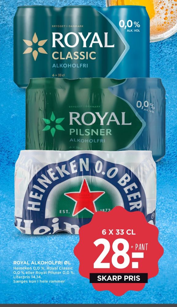 Heineken 0,0, Øl - Alkoholfri 6 pk.