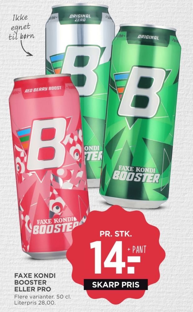 Faxe Kondi Booster Original, Energidrik