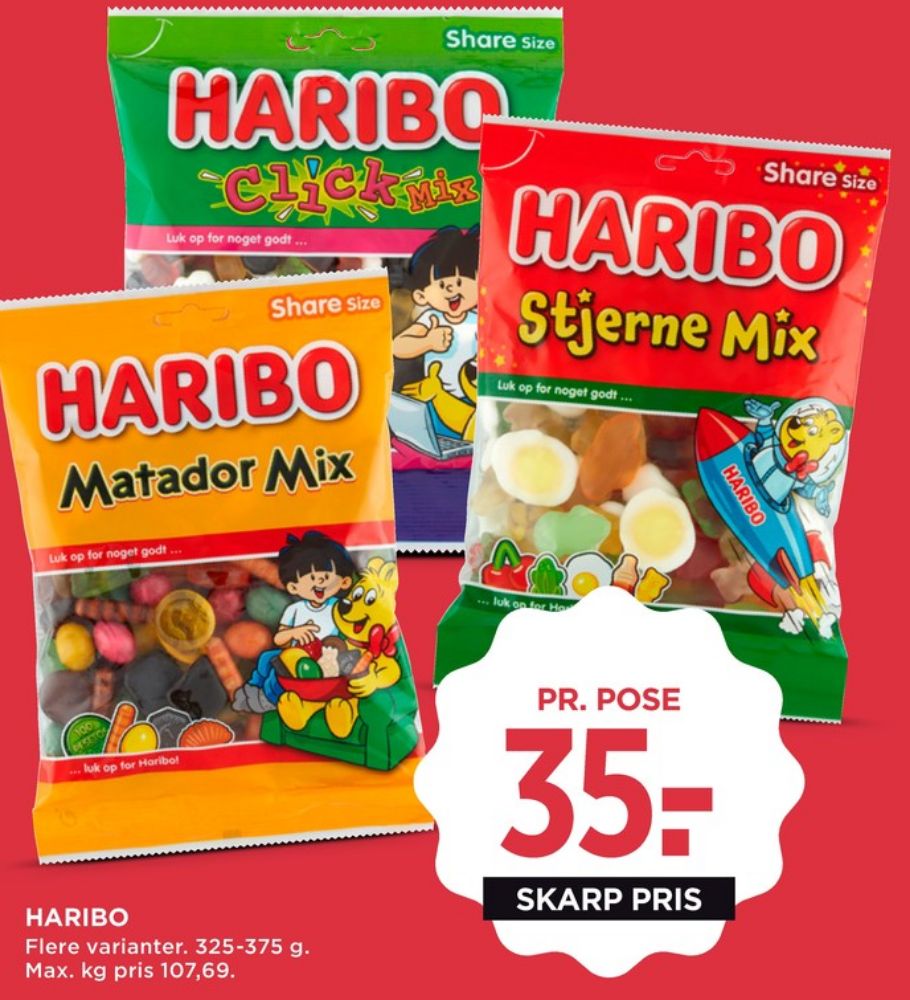 Haribo Stjernemix, Slikposer