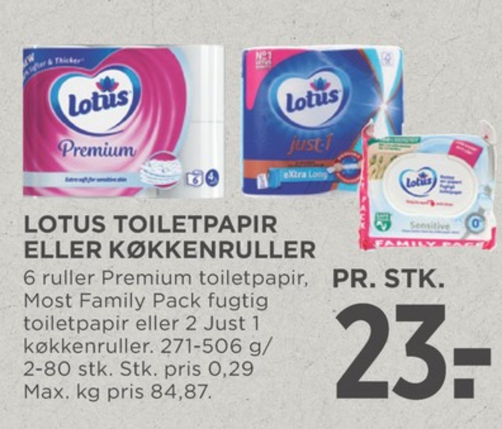 Lotus Premium, Toiletpapir