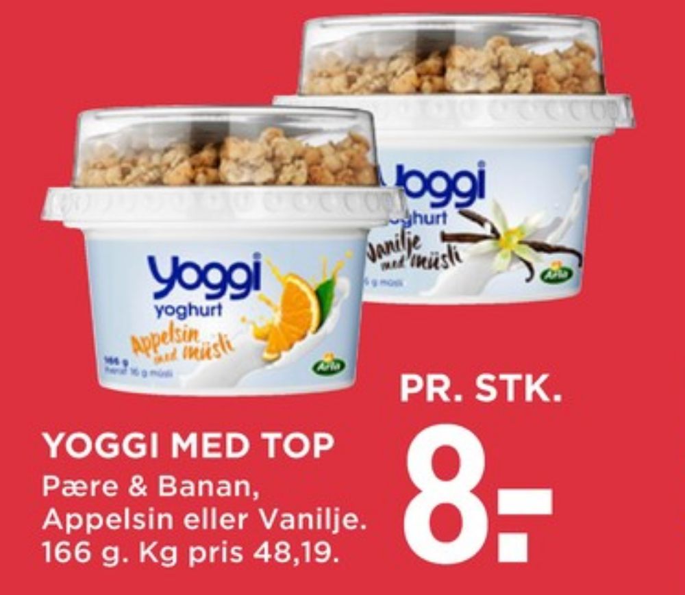 Yoggi, Yoghurt Vanilje Med Müsli Top