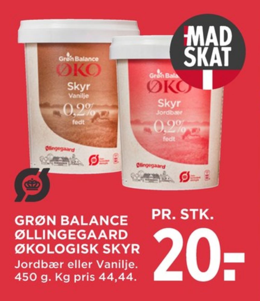 Grøn Balance Øllingegaard, Vanilje Skyr 0,2%