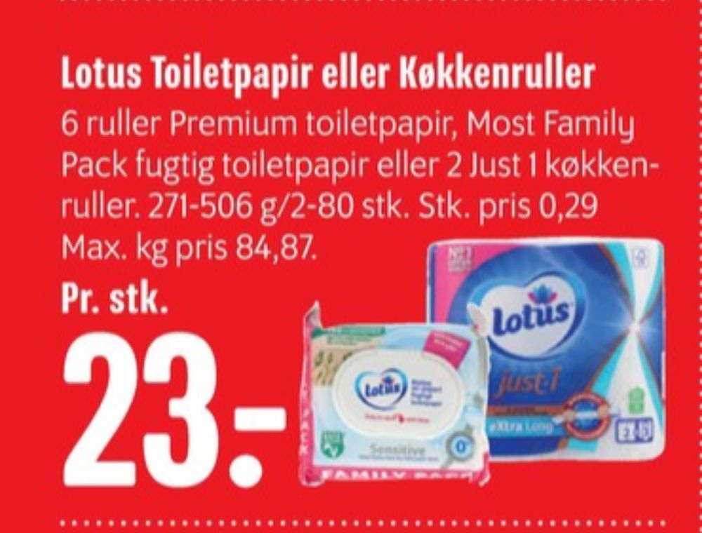 Lotus Premium, Toiletpapir
