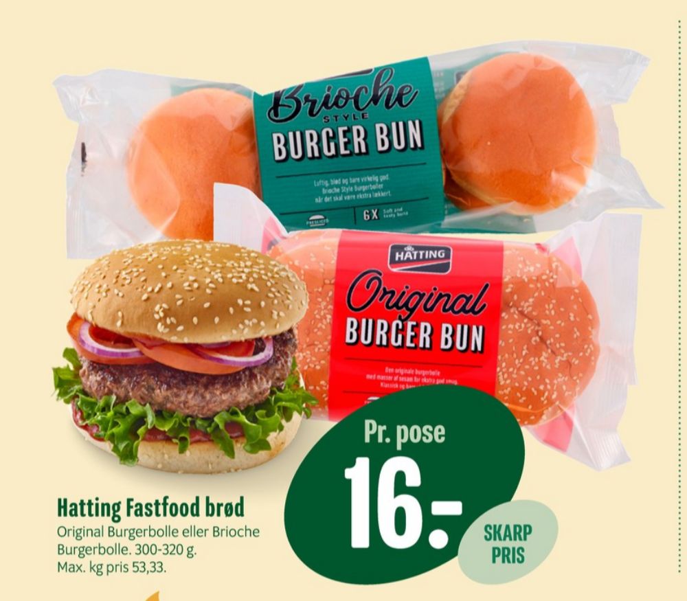 Hatting, Brioche Burgerboller