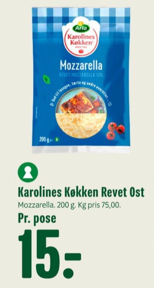 Karolines, Revet ost Mozzarella
