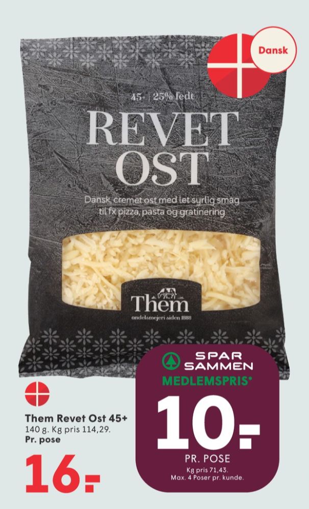 Them Ost Hi Protein, Revet ost