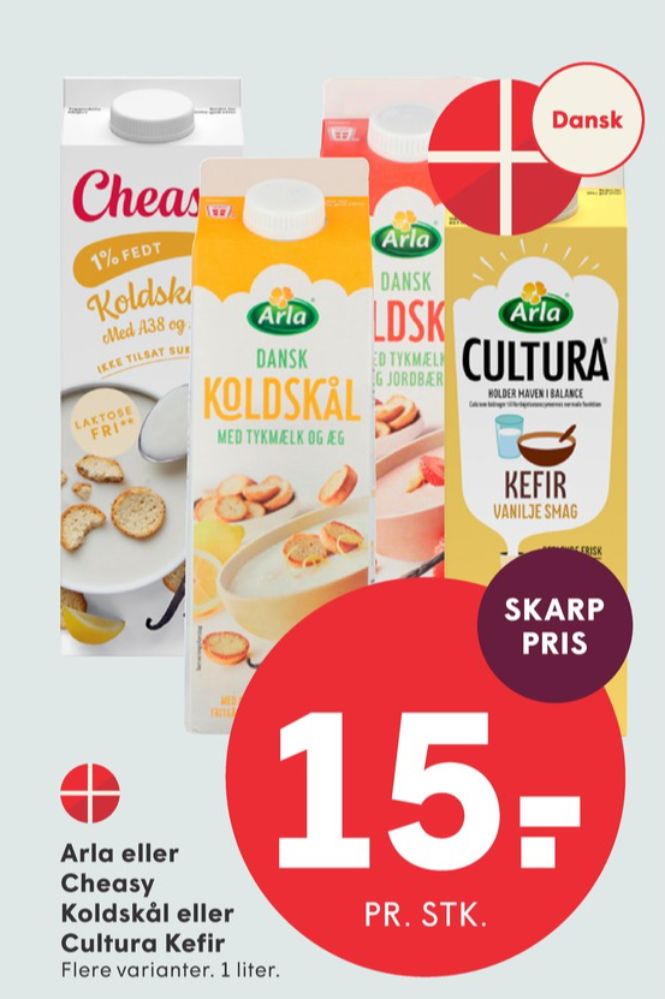 Arla, Koldskål Tykmælk & Jordbær