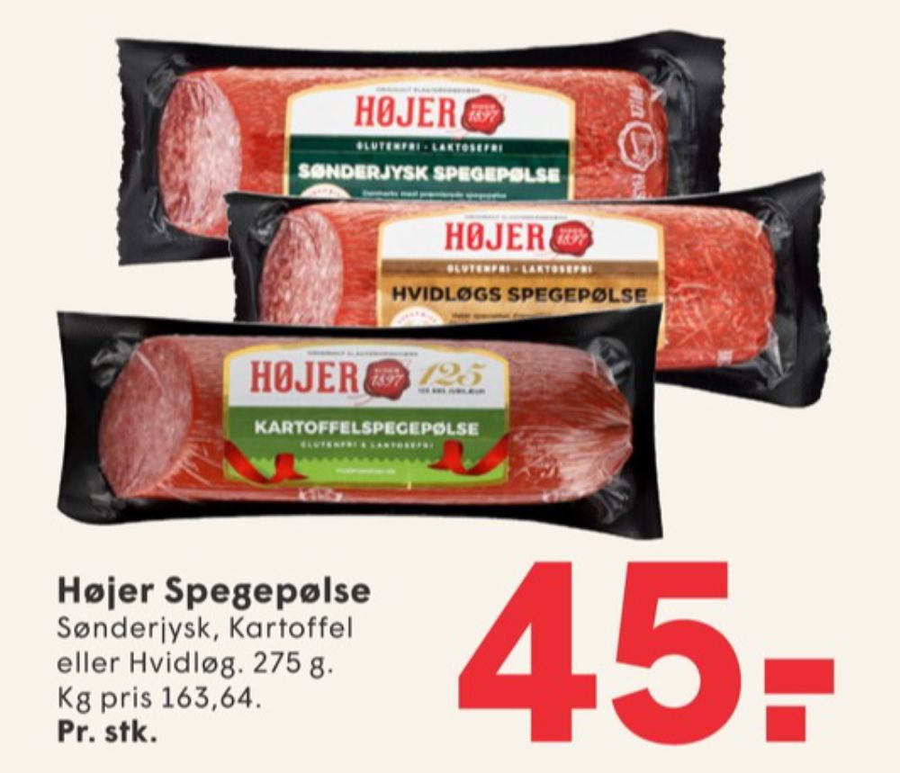 Højer Pølser, Kartoffelspegepølse