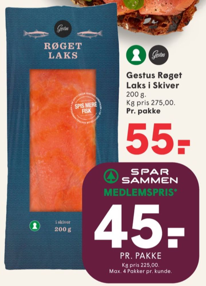 Gestus, Laks i skiver