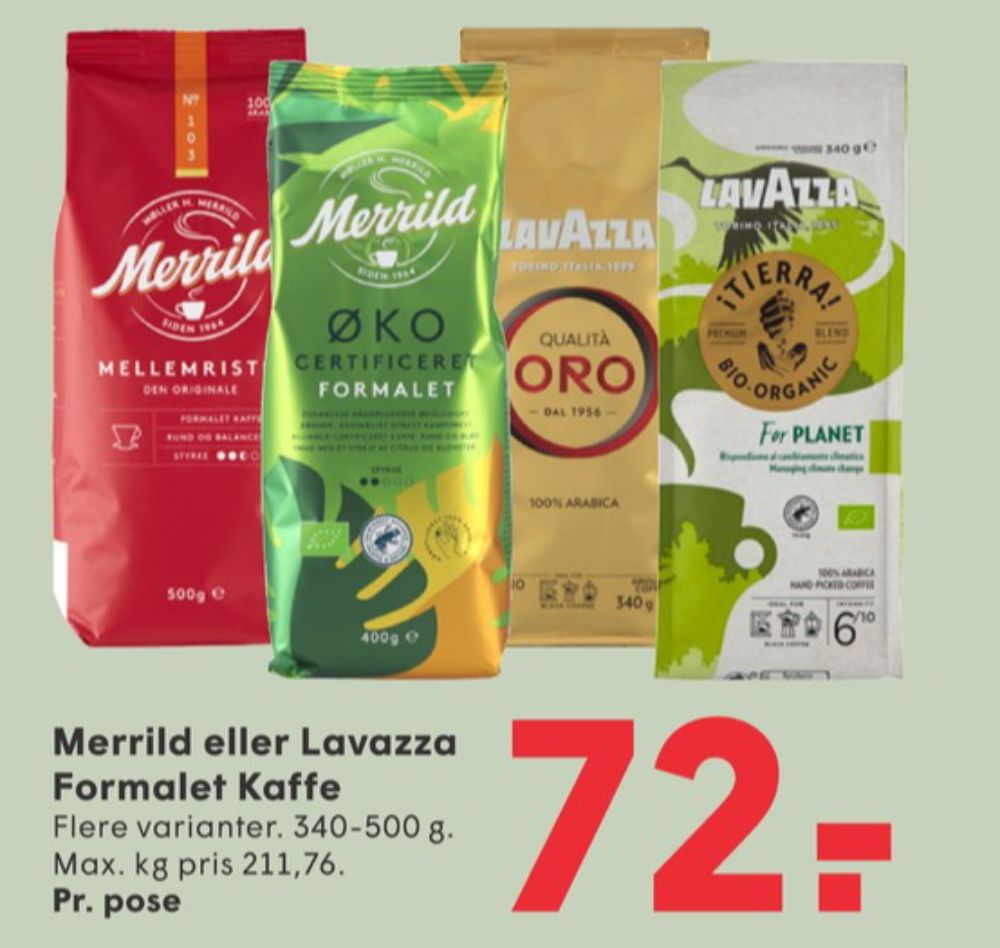 Merrild Mellemristet, Kaffe Formalet