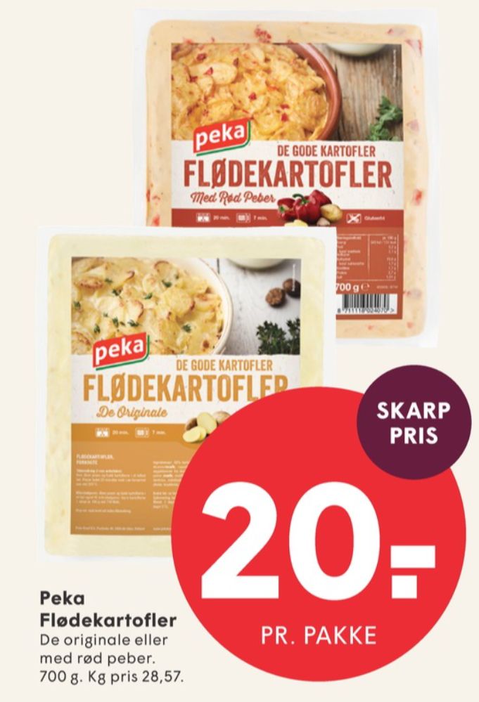 Peka, Flødekartofler med peberfrugt