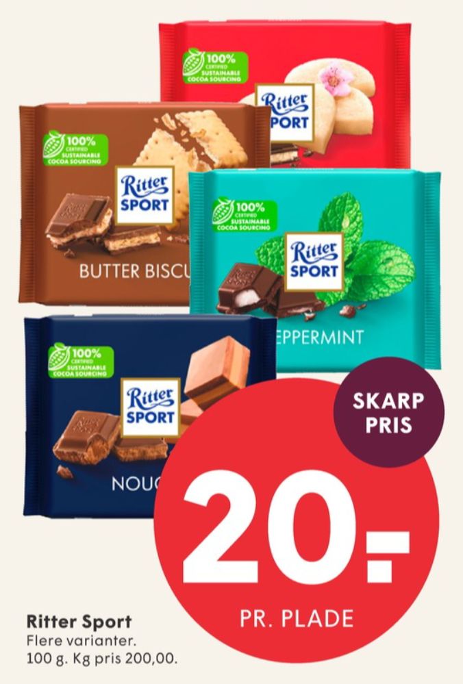 Ritter Sport, Chokoladeplade Nougat