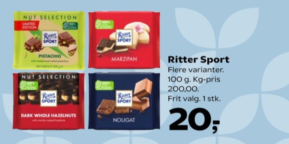 Ritter Sport, Chokoladeplade Pistachio